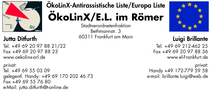 Briefkopf ÖkoLinX/E.L. im Römer